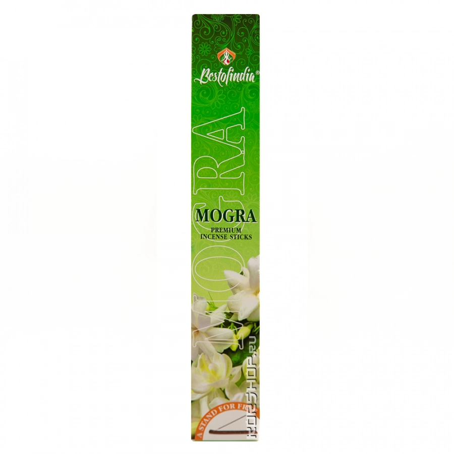 Ароматические палочки Могра Mogra Premium Incence Sticks Bestofindia с подставкой, Индия Ароматические палочки Могра Mogra Premium Incence Sticks Bestofindia с подставкой, Индия