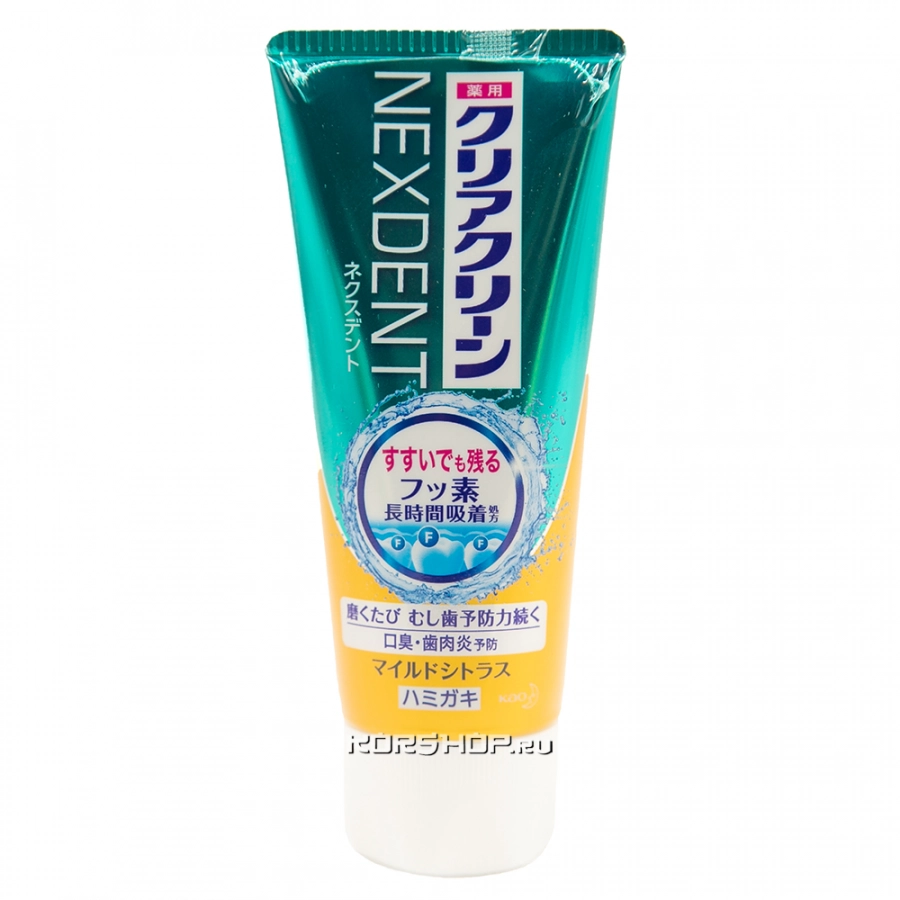 Зубная паста с микрогранулами Мягкий Цитрус Clear Clean NEXDENT Mild Citrus KAO, Япония, 120 г