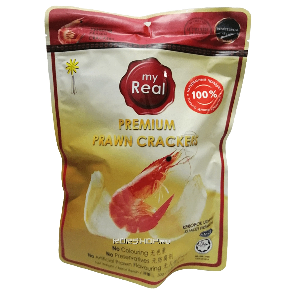 Креветочные чипсы Премиум My Real, Малайзия, 50 г