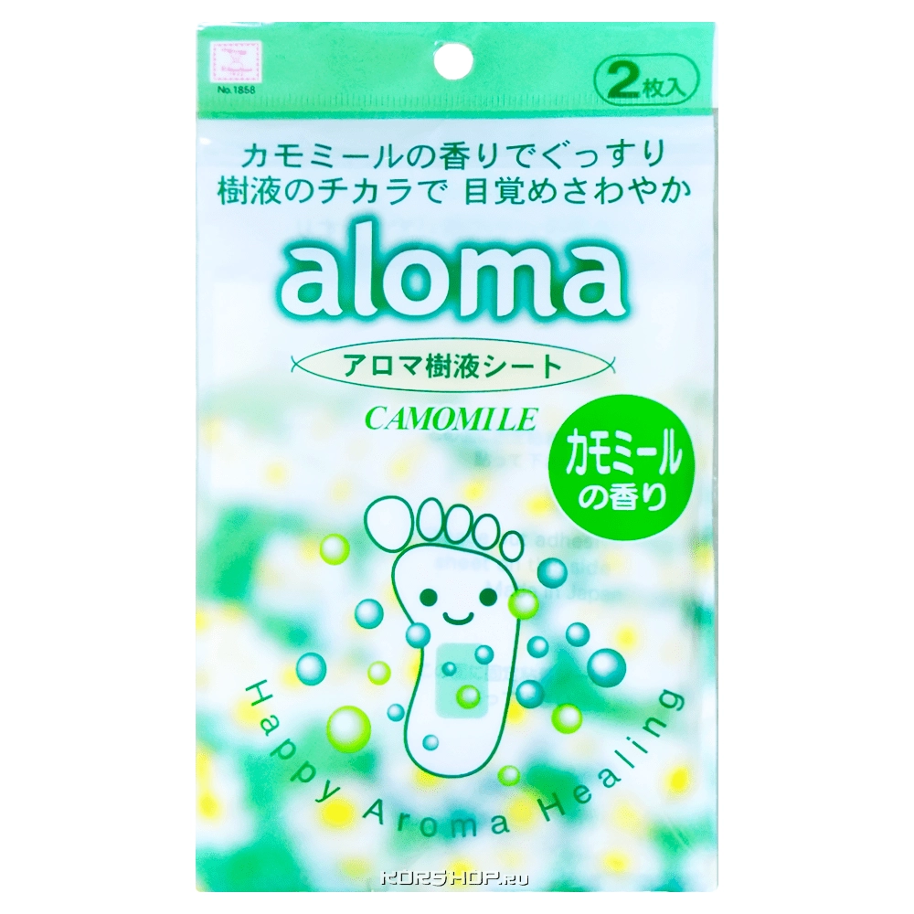 Оздоравливающий пластырь для стоп Детокс с экстрактом ромашки Kokubo (2 шт.), Япония Оздоравливающий пластырь для стоп Детокс с экстрактом ромашки Kokubo (2 шт.), Япония