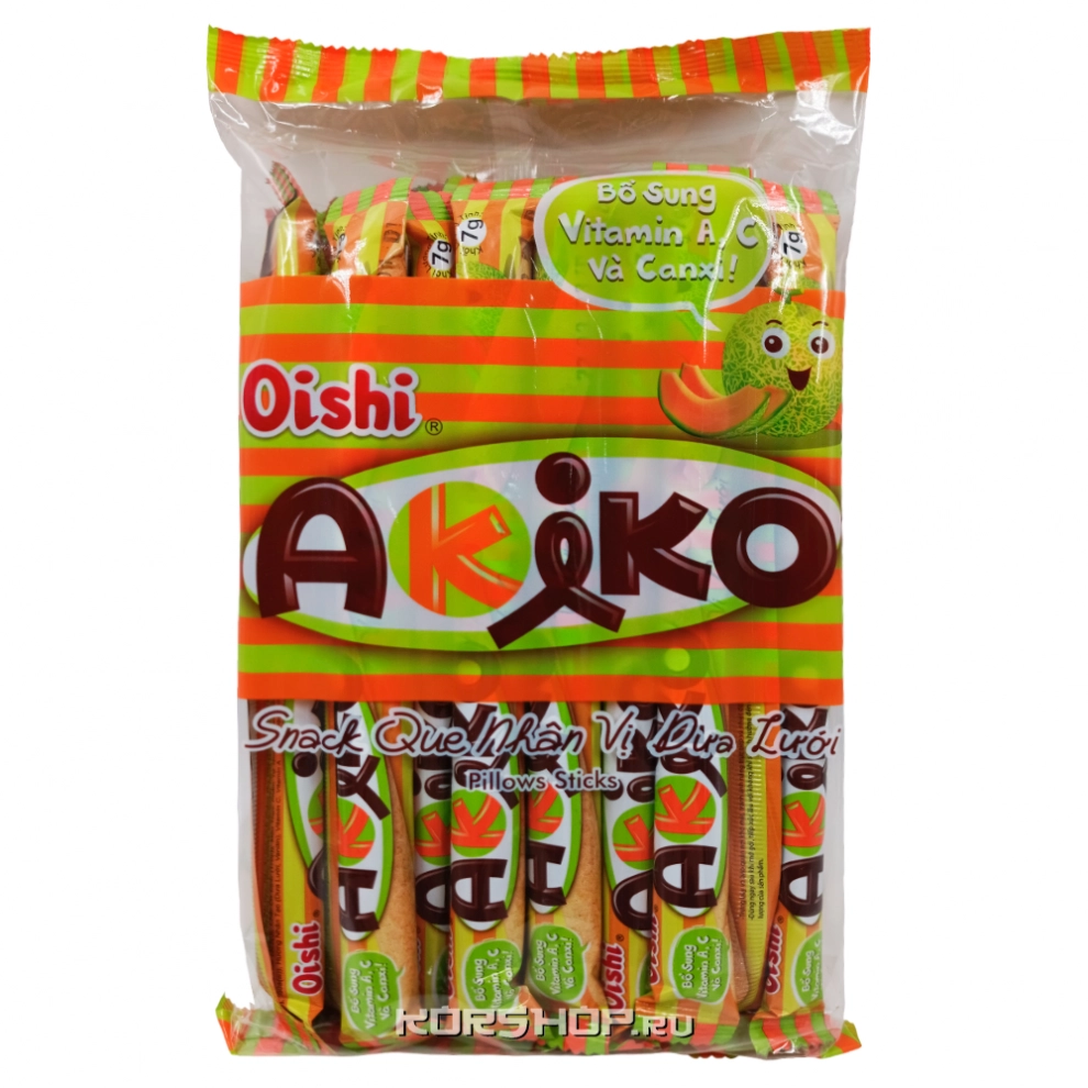 Палочки печенье со вкусом дыни Akiko Oishi, Вьетнам, 140 г