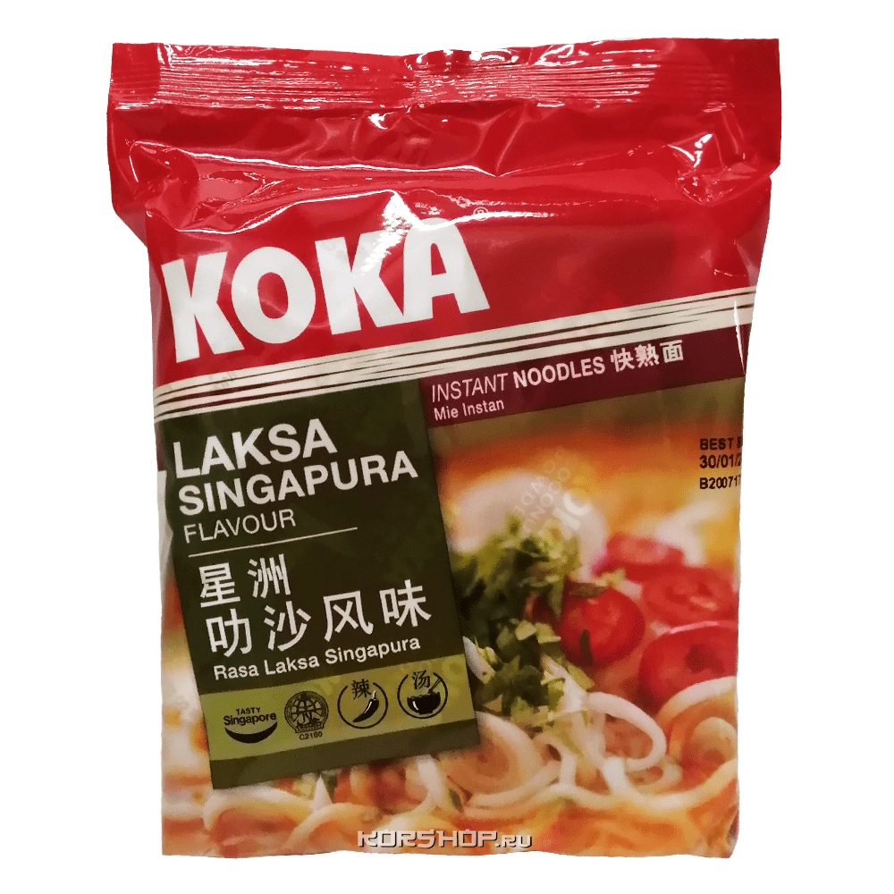 Лапша б/п со вкусом сингапурской лаксы Signature Koka, Сингапур, 90 г