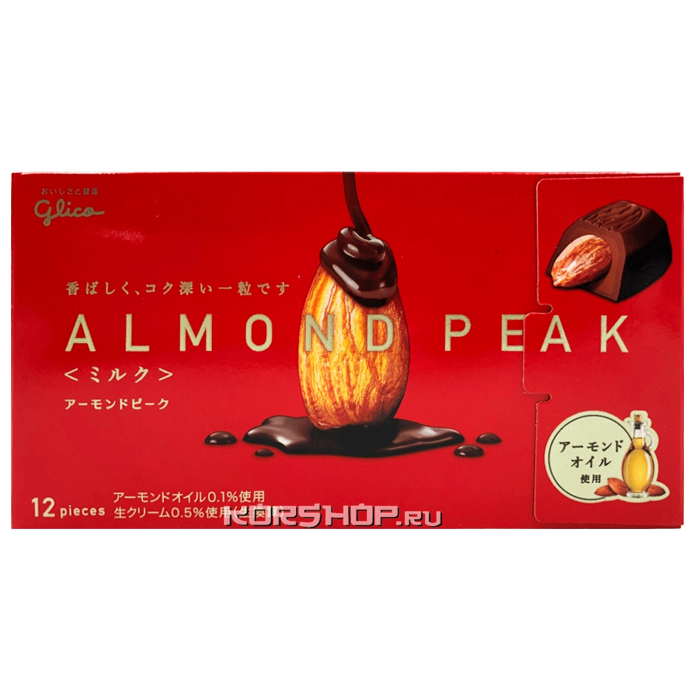 Миндаль в молочном шоколаде Almond Peak Glico, Япония, 59,5 г Миндаль в молочном шоколаде Almond Peak Glico, Япония, 59,5 г