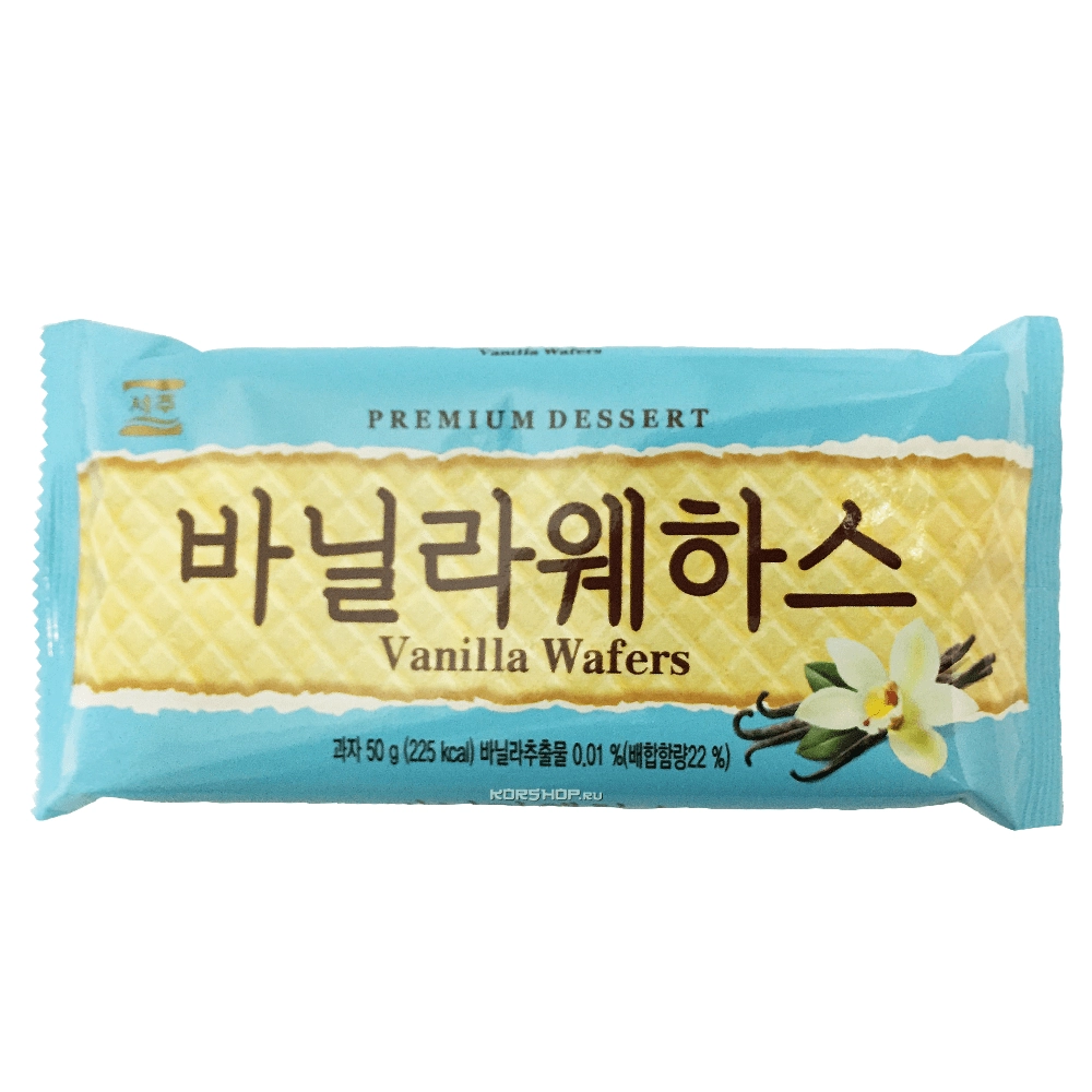 Вафли со вкусом ванили, Корея, 50 г