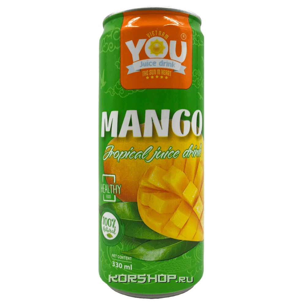 Напиток негазированный с содержанием сока манго You Vietnam, Вьетнам, 330 мл.