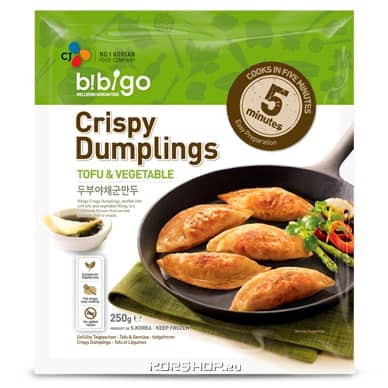Дамплинги для жарки с тофу и овощами Crispy Tofu and Vegetables Bibigo, Корея, 250 г,