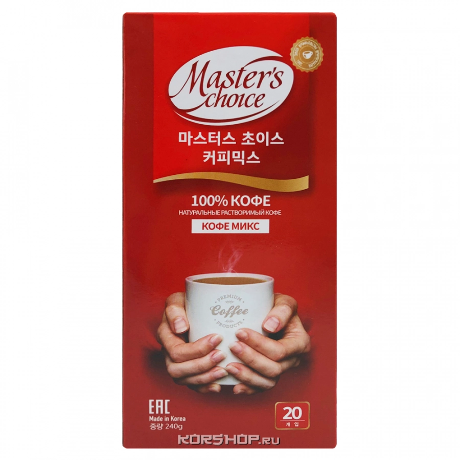Кофе Микс порционный 3 в 1 Master's Choice, Корея, 240 г (20 пакетиков) Кофе Микс порционный 3 в 1 Master's Choice, Корея, 240 г (20 пакетиков)