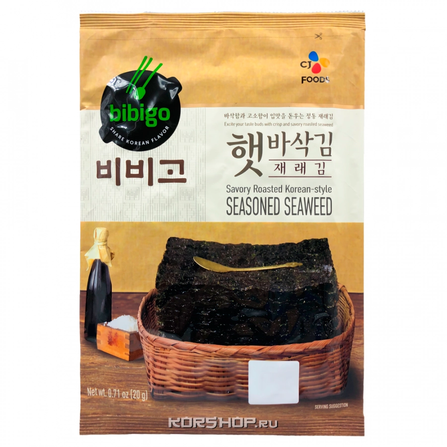 Морская капуста с оригинальным вкусом Bibigo, Корея, 20 г. Морская капуста с оригинальным вкусом Bibigo, Корея, 20 г.
