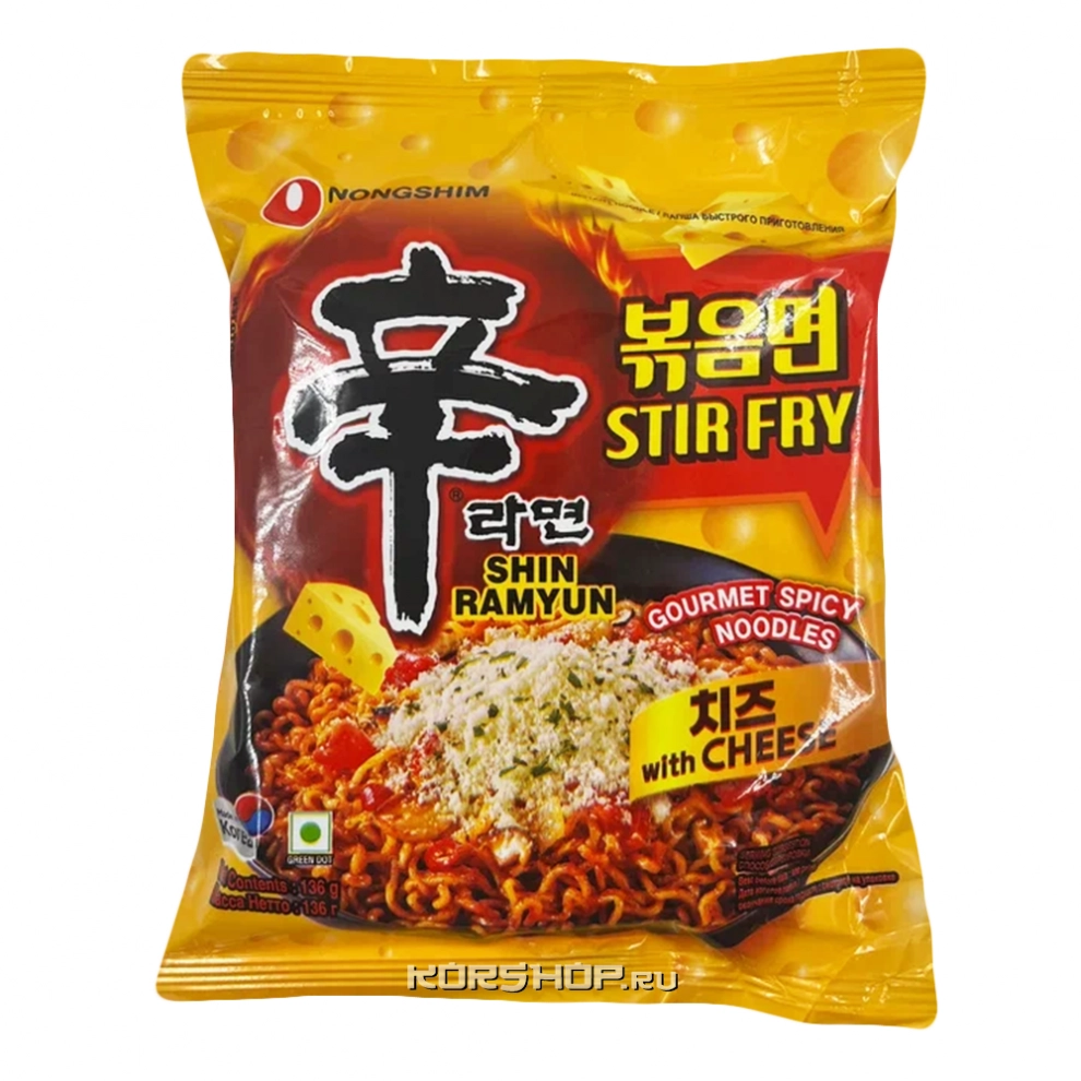 Лапша б/п со вкусом сыра Шин Рамён Nongshim, Корея, 136 г Лапша б/п со вкусом сыра Шин Рамён Nongshim, Корея, 136 г