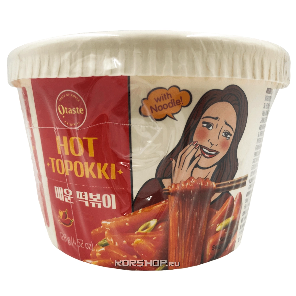 Рисовые клецки топпокки с хрустальной лапшой в остром соусе Otaste, Корея, 128 г