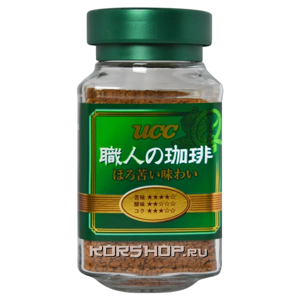 Кофе растворимый «Килиманджаро» UCC (зел. ст/б), Япония, 90 г Кофе растворимый «Килиманджаро» UCC (зел. ст/б), Япония, 90 г