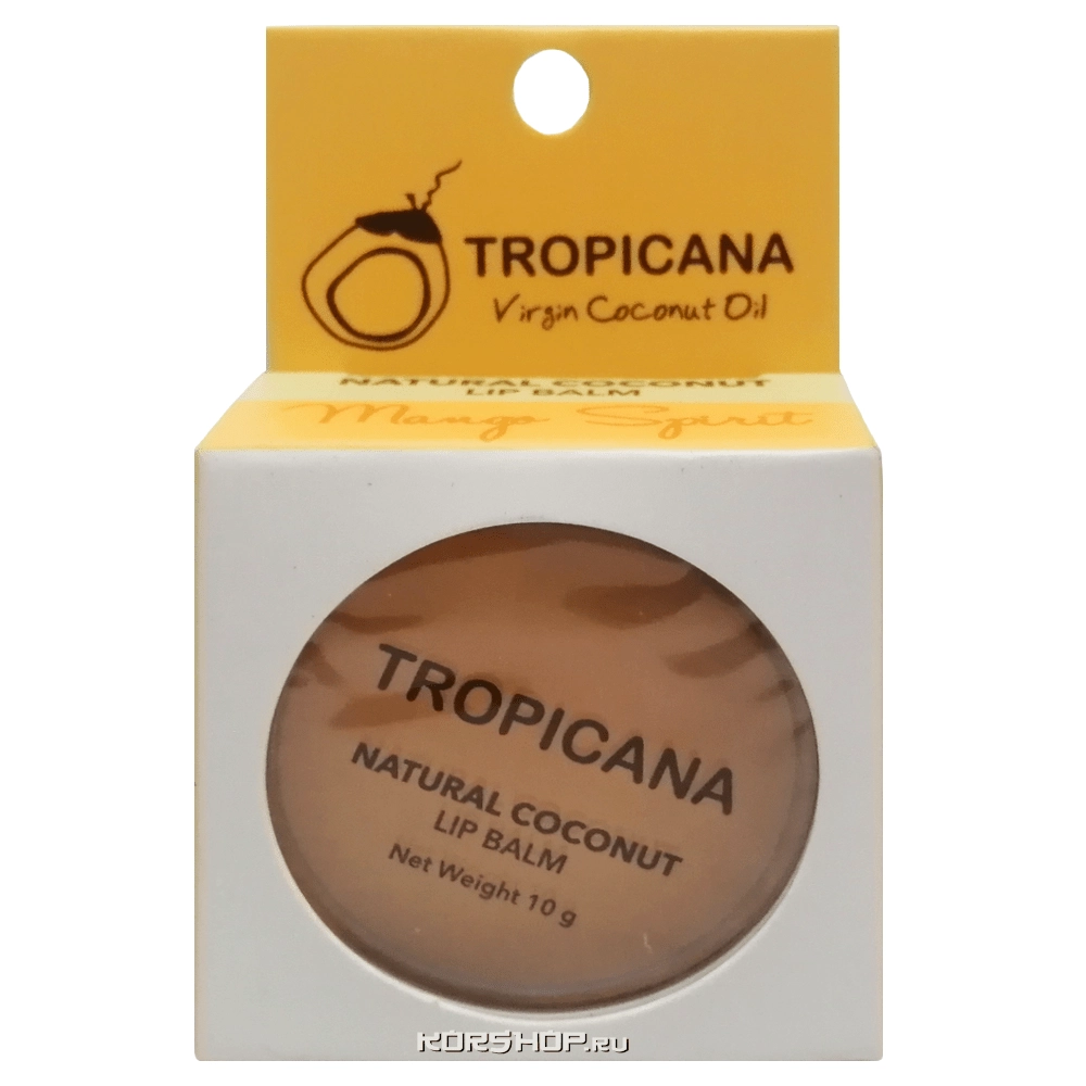 Бальзам для губ с кокосовым маслом "Аромат манго" Tropicana, Таиланд, 10 г Бальзам для губ с кокосовым маслом "Аромат манго" Tropicana, Таиланд, 10 г