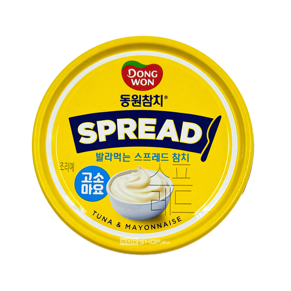 Тунец консервированный с овощами и майонезом Dongwon, Корея, 100 г Тунец консервированный с овощами и майонезом Dongwon, Корея, 100 г