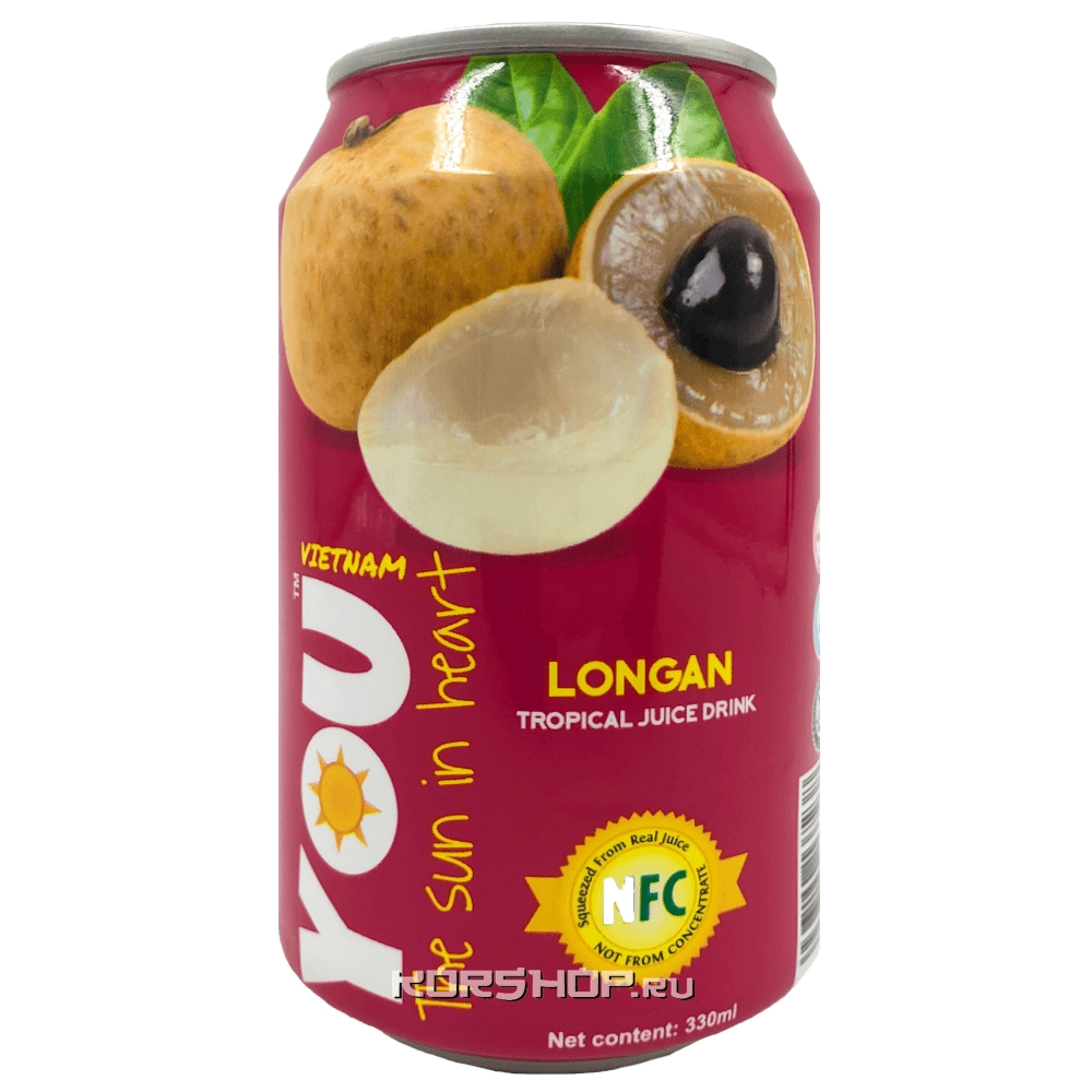 Напиток негазированный с соком лонгана You Vietnam, Вьетнам, 330 мл