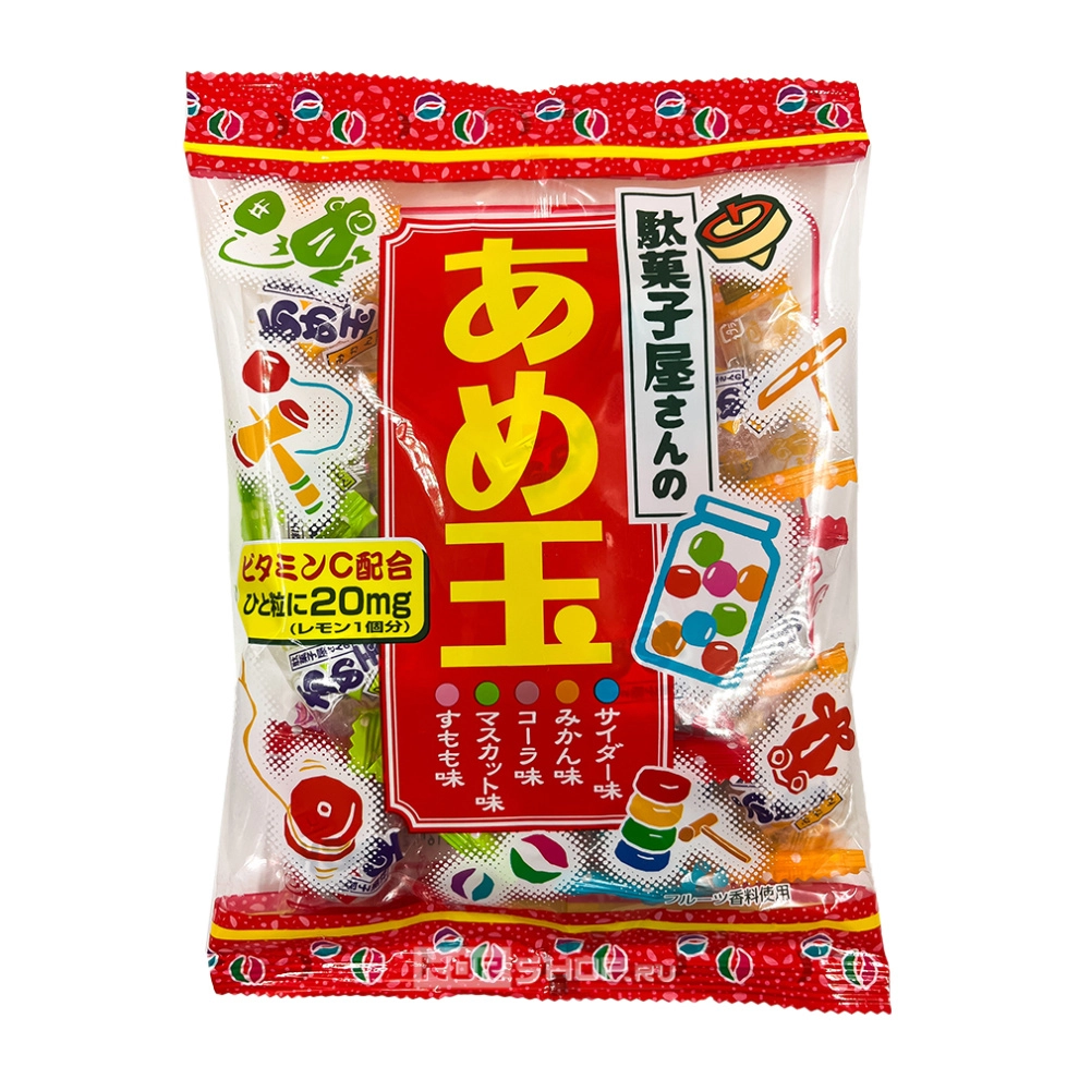 Карамель с витамином С Ассорти Dagashiyasan no Amedama Ribon, Япония, 86 г Карамель с витамином С Ассорти Dagashiyasan no Amedama Ribon, Япония, 86 г