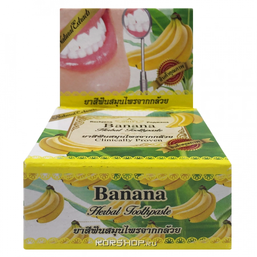 Зубная паста Банан Rochjana, Таиланд, 30 г Зубная паста Банан Rochjana, Таиланд, 30 г