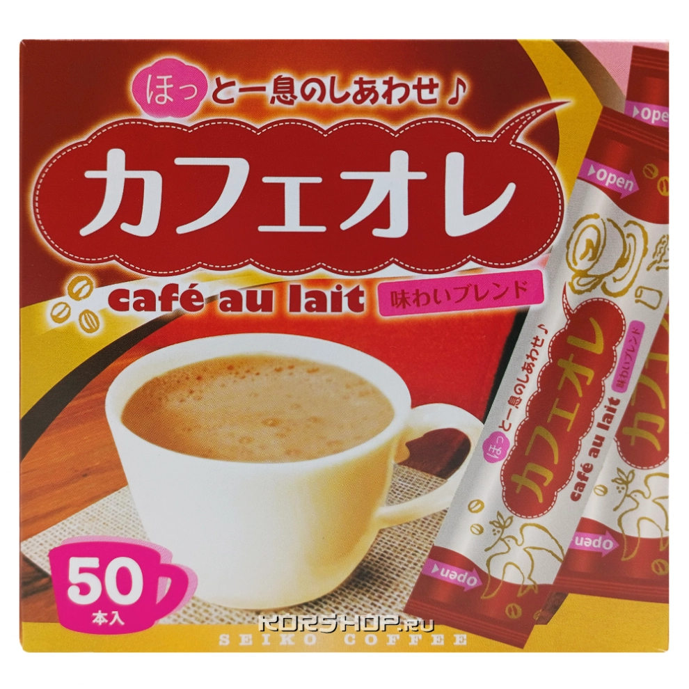 Растворимый кофе с молоком Cafe au Lait Seiko Coffee, Япония, (50 порций) 600 г Растворимый кофе с молоком Cafe au Lait Seiko Coffee, Япония, (50 порций) 600 г