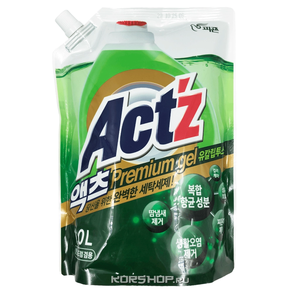 Концентрированный гель для белья для машинной стирки с ароматом эвкалипта Act'z Premium Gel Pigeon м/у, Корея, 1 л Концентрированный гель для белья для машинной стирки с ароматом эвкалипта Act'z Premium Gel Pigeon м/у, Корея, 1 л