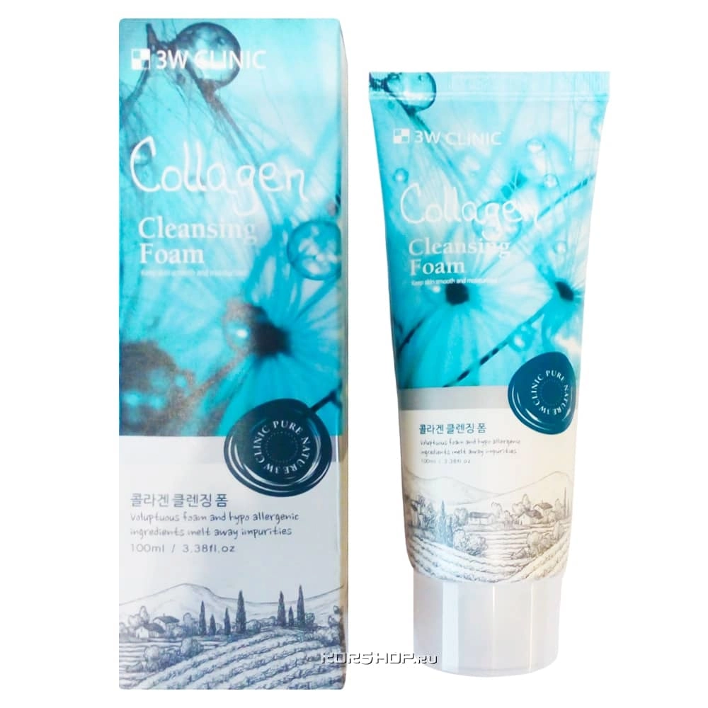 Пенка для умывания с коллагеном 3W Clinic, Корея, 100 мл