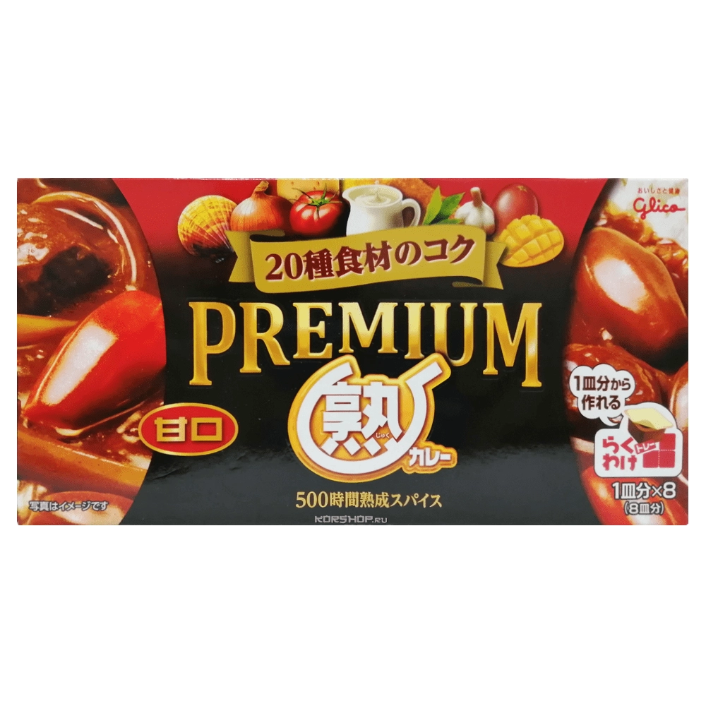Соус карри сладкий Premium Glico (8 порций), Япония, 200 г Соус карри сладкий Premium Glico (8 порций), Япония, 200 г