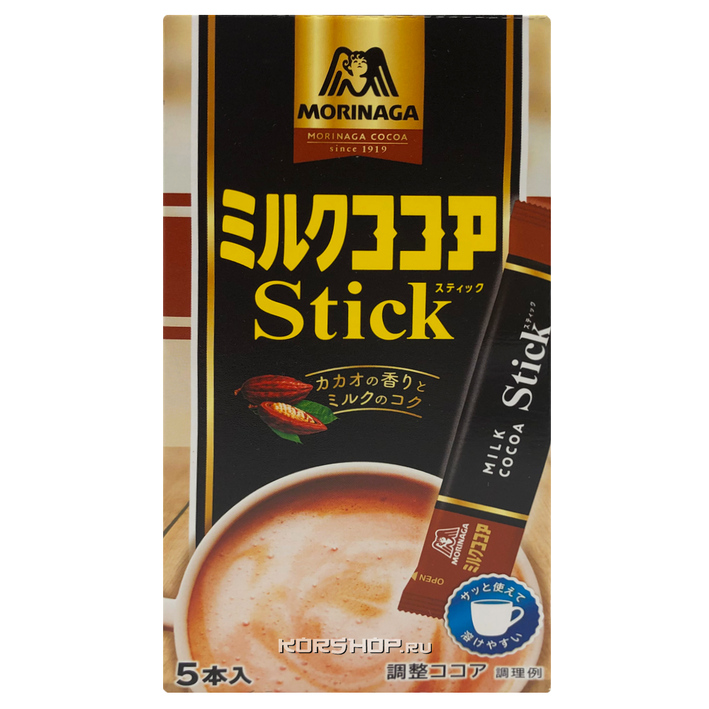 Растворимое какао в стиках Milk Cocoa Morinaga, Япония, 60 г