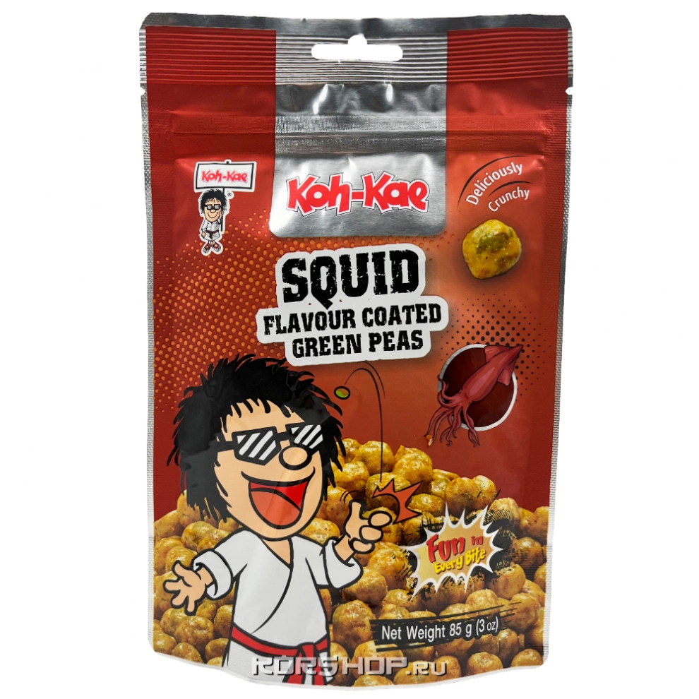Тайский горошек в хрустящей панировке со вкусом кальмара Koh Kae, Таиланд, 85 г Тайский горошек в хрустящей панировке со вкусом кальмара Koh Kae, Таиланд, 85 г