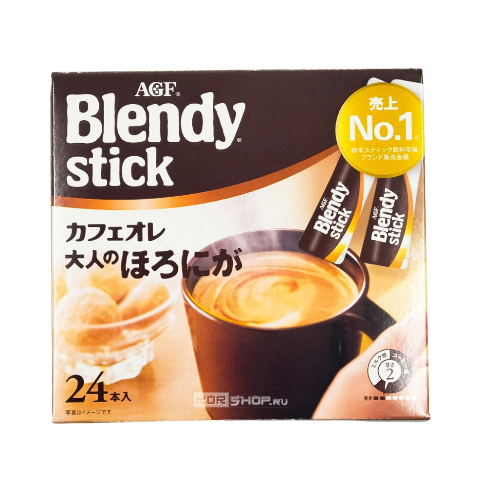 Кофейный напиток с молоком и сахаром 3 в 1 (крепкий) Blendy Stick AGF, Япония, 24*8 г Кофейный напиток с молоком и сахаром 3 в 1 (крепкий) Blendy Stick AGF, Япония, 24*8 г
