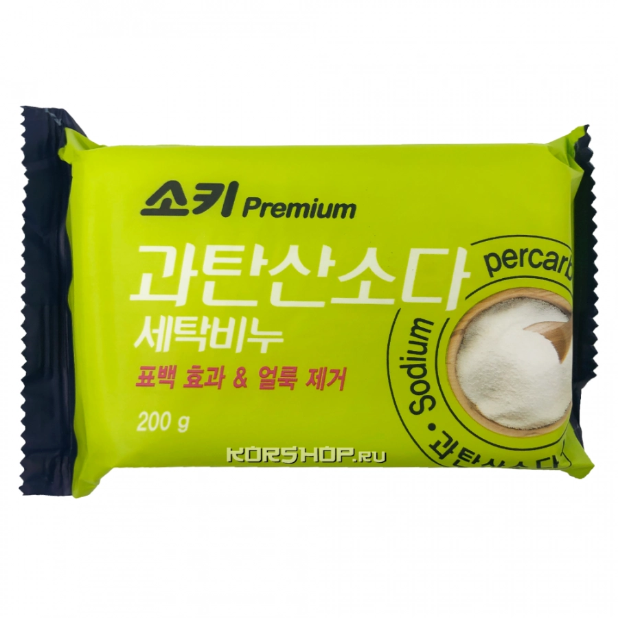 Мыло хоз. с отбеливающим и пятновыводящ. эффектом Premium Sodium Percarbonate Mukunghwa, Корея, 200 г Мыло хоз. с отбеливающим и пятновыводящ. эффектом Premium Sodium Percarbonate Mukunghwa, Корея, 200 г