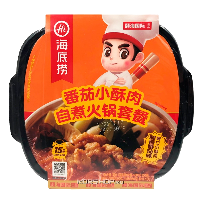 Саморазогревающаяся лапша со вкусом томата и свинины Haidilao, Китай, 275 г Саморазогревающаяся лапша со вкусом томата и свинины Haidilao, Китай, 275 г
