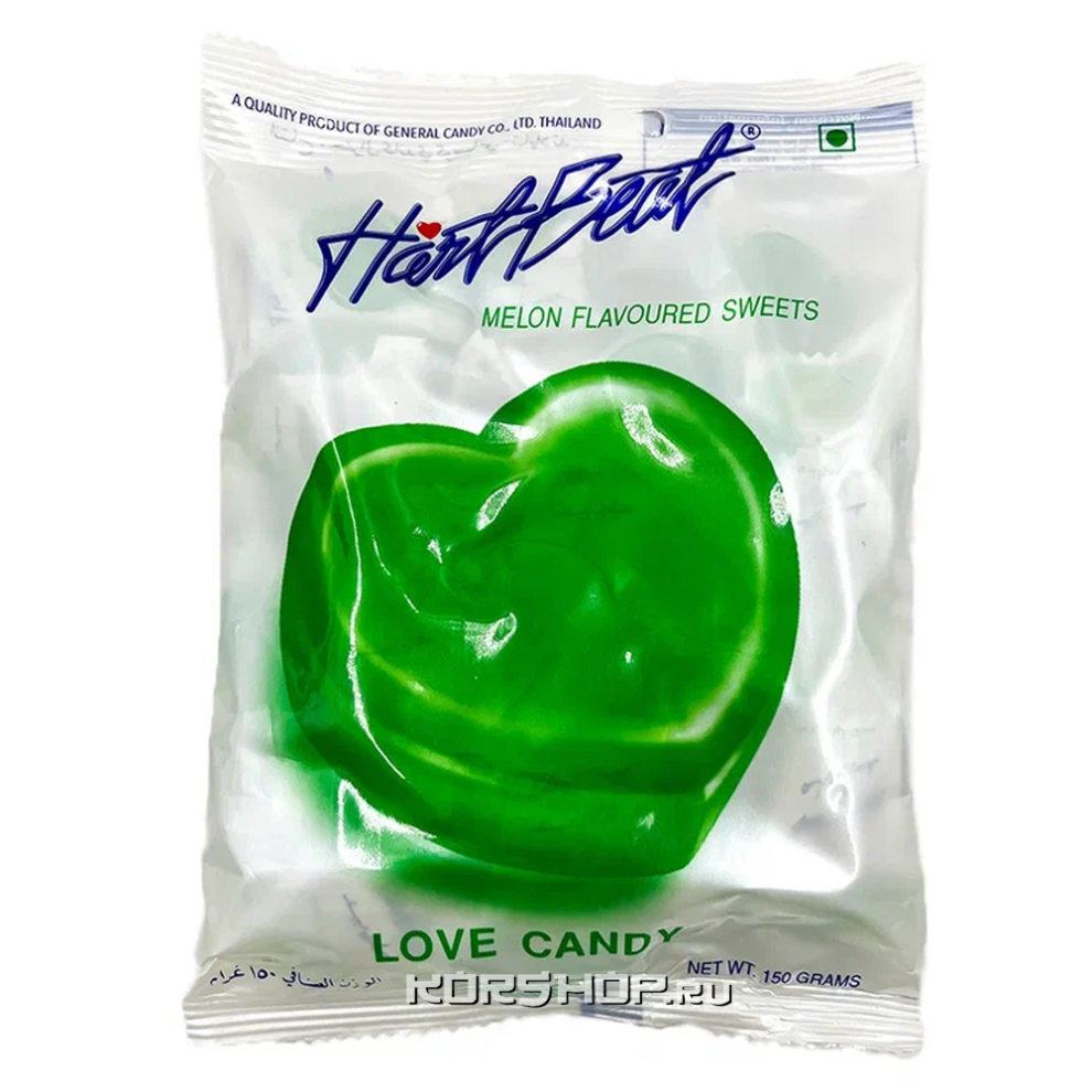 Конфеты карамельные со вкусом дыни Jumbo Love Candy Hartbeat, Таиланд, 150 г. Срок до 18.05.2025.