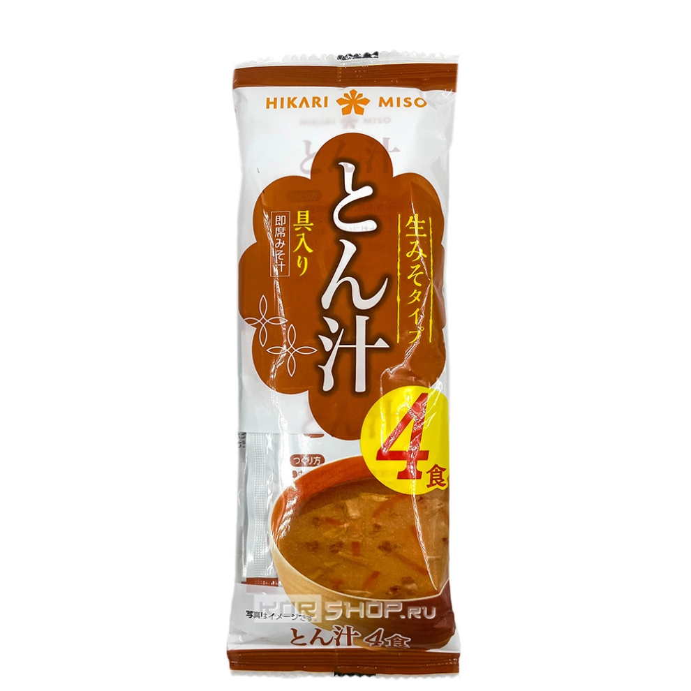 Суп - мисо быстрого приготовления Тондзиру Tonjiru Hikari Miso, Япония, 86 г Суп - мисо быстрого приготовления Тондзиру Tonjiru Hikari Miso, Япония, 86 г