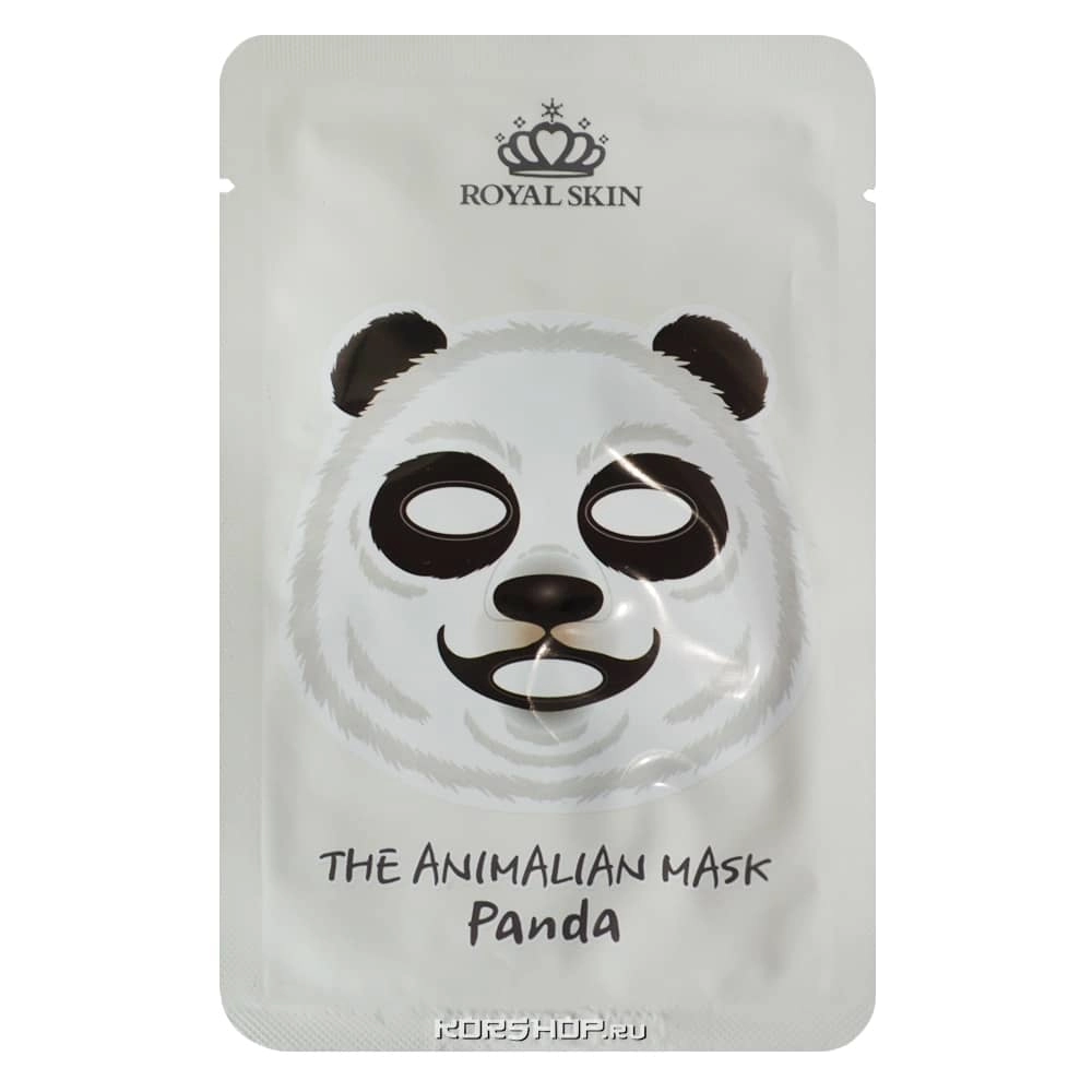 Увлажняющая маска для лица с изображением панды Royal Skin, Корея, 23 г...