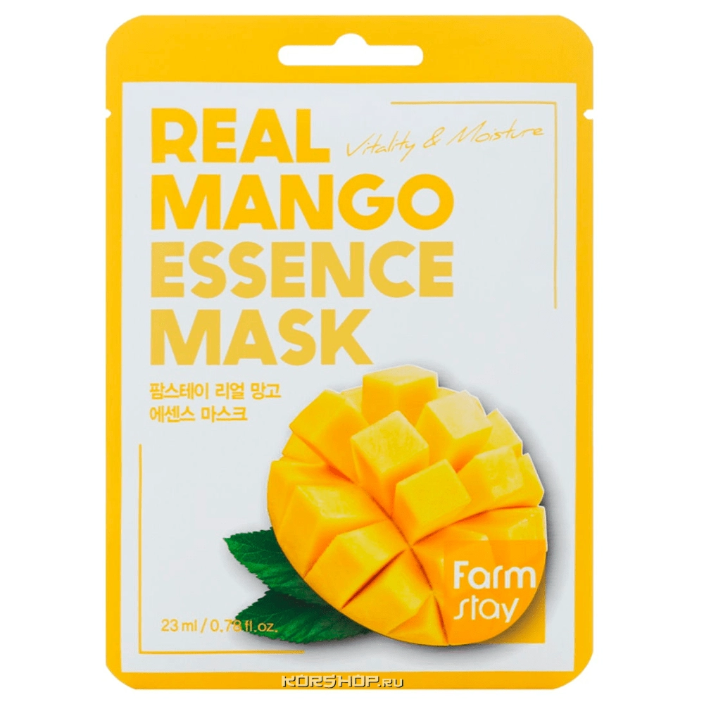 Тканевая маска с экстрактом манго Real Mango Essence Mask FarmStay, Корея, 23 мл Тканевая маска с экстрактом манго Real Mango Essence Mask FarmStay, Корея, 23 мл