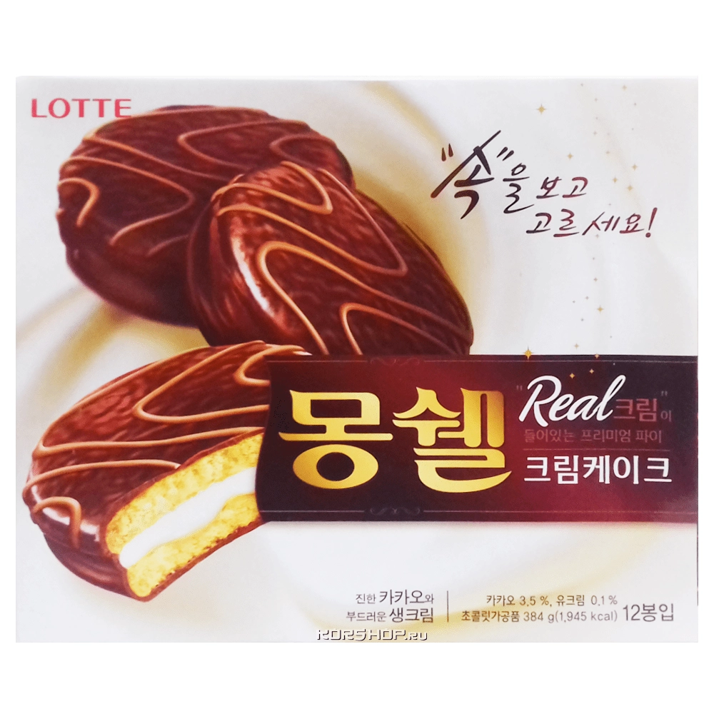 Пирожные Moncell Real Lotte, Корея, 384 г