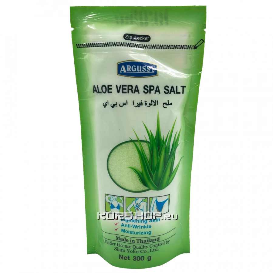 Солевой скраб для тела с Алоэ Вера Yoko Argussy, Таиланд, 300 г Солевой скраб для тела с Алоэ Вера Yoko Argussy, Таиланд, 300 г