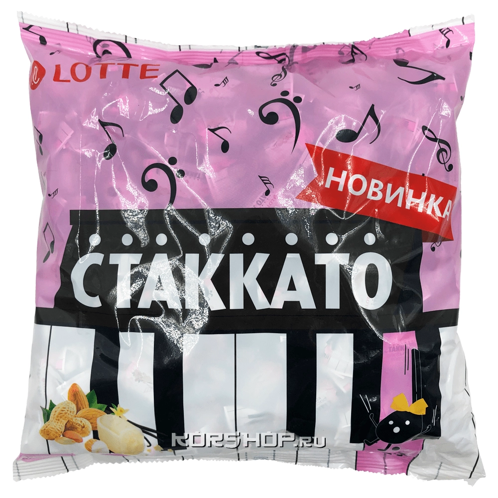 Рассыпчатая карамель с ореховой начинкой с ароматом ванили Стаккато Ля Lotte, 1 кг