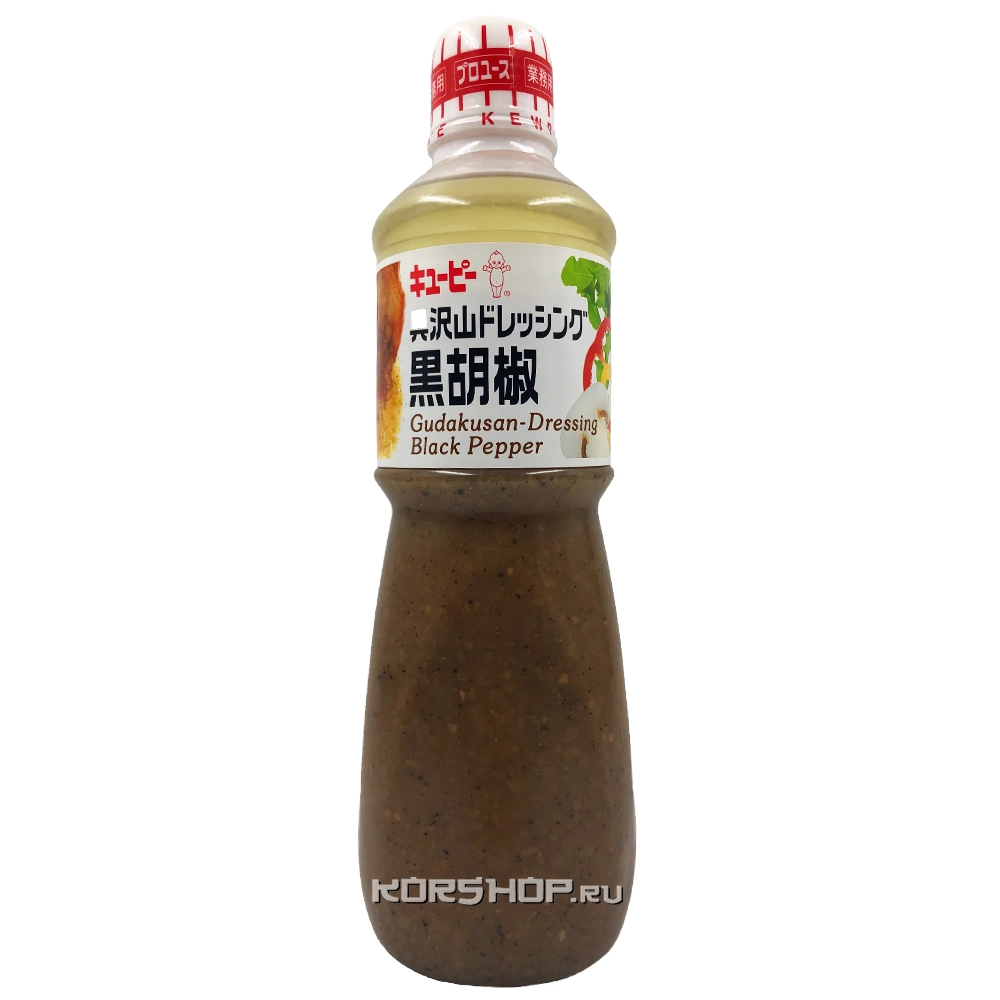 Масляный соус для пасты с соевым соусом и перцем Gudakusan Black Pepper Kewpie QP, Япония, 1 л. Масляный соус для пасты с соевым соусом и перцем Gudakusan Black Pepper Kewpie QP, Япония, 1 л.