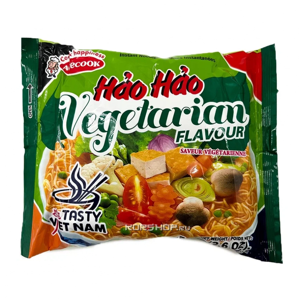 Лапша б/п HAO HAO Вегетарианская Acecook (пакет), Вьетнам, 75 г Лапша б/п HAO HAO Вегетарианская Acecook (пакет), Вьетнам, 75 г