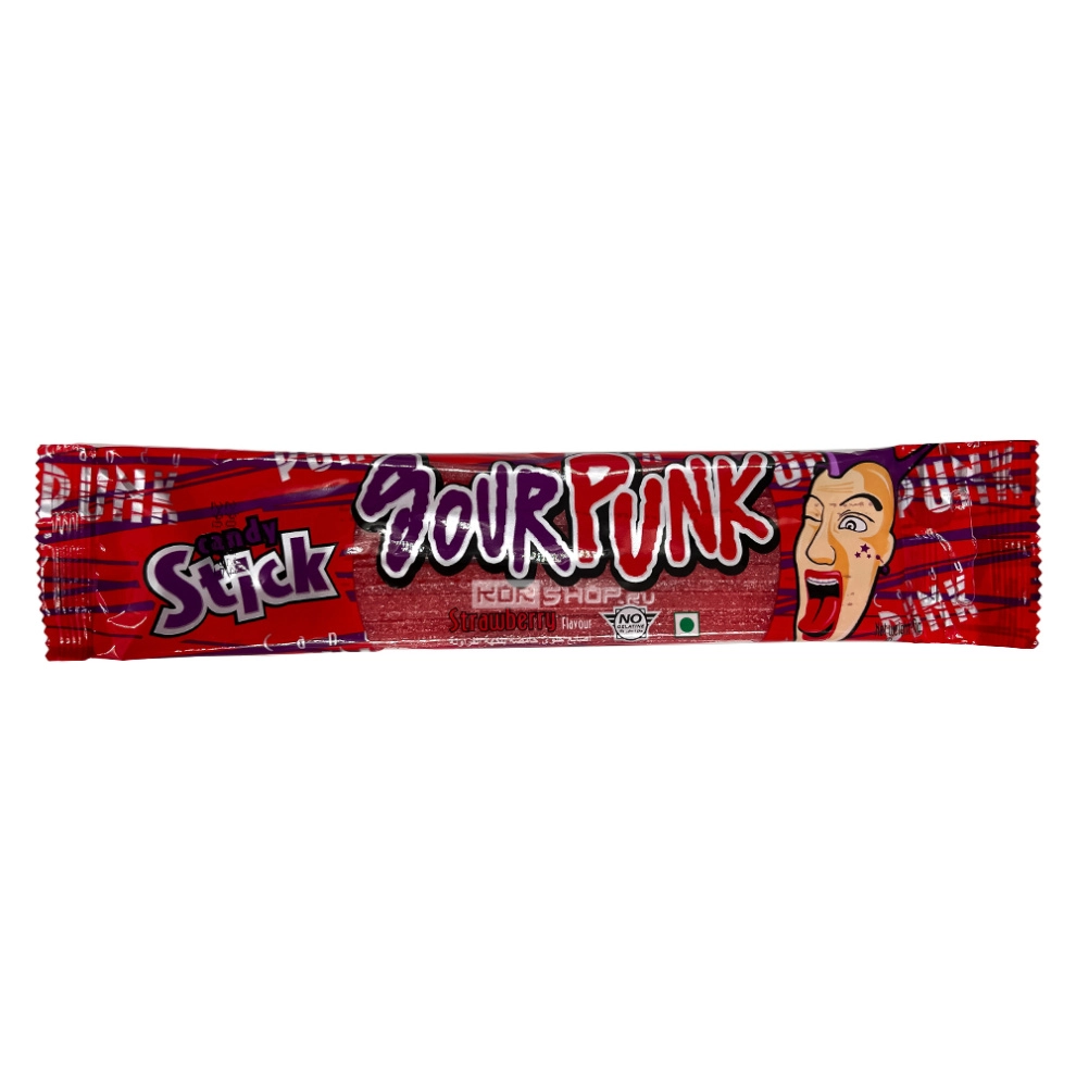 Жевательный мармелад кислый со вкусом клубники Sour Punk Stick, Таиланд, 40 г
