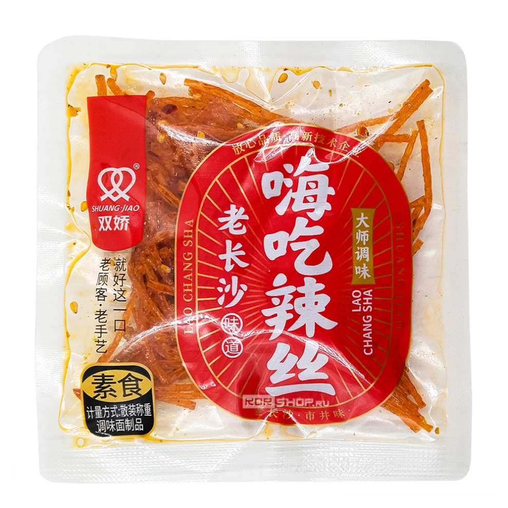 Снеки соевые мини-лапша остро-пряная Shuangjiao, Китай, 40 г