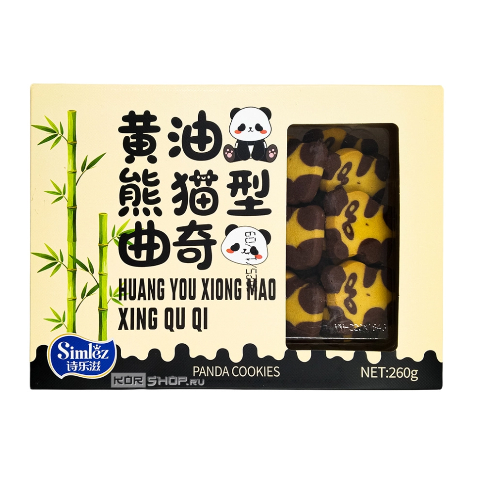 Песочное печенье с какао «Панда» Simlez, Китай, 260 г