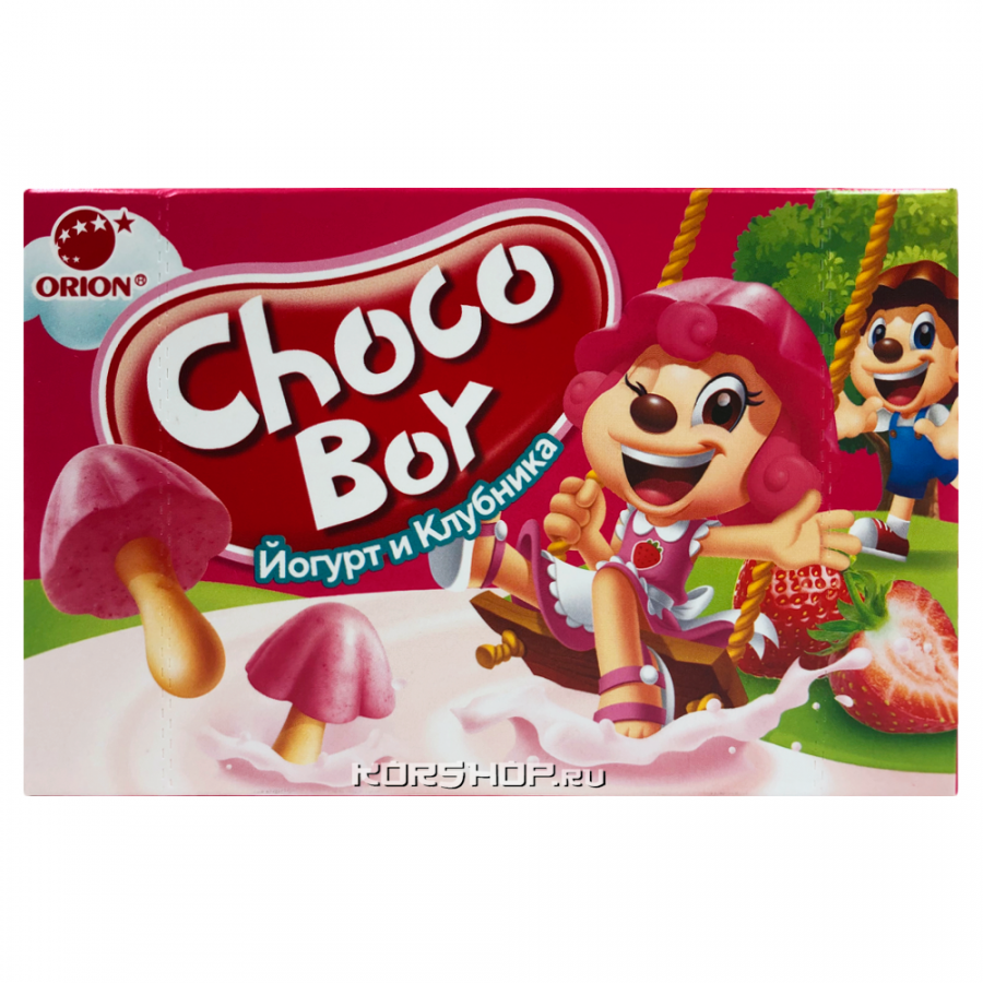 Печенье Йогурт и Клубника Choco Boy Orion, 40 г