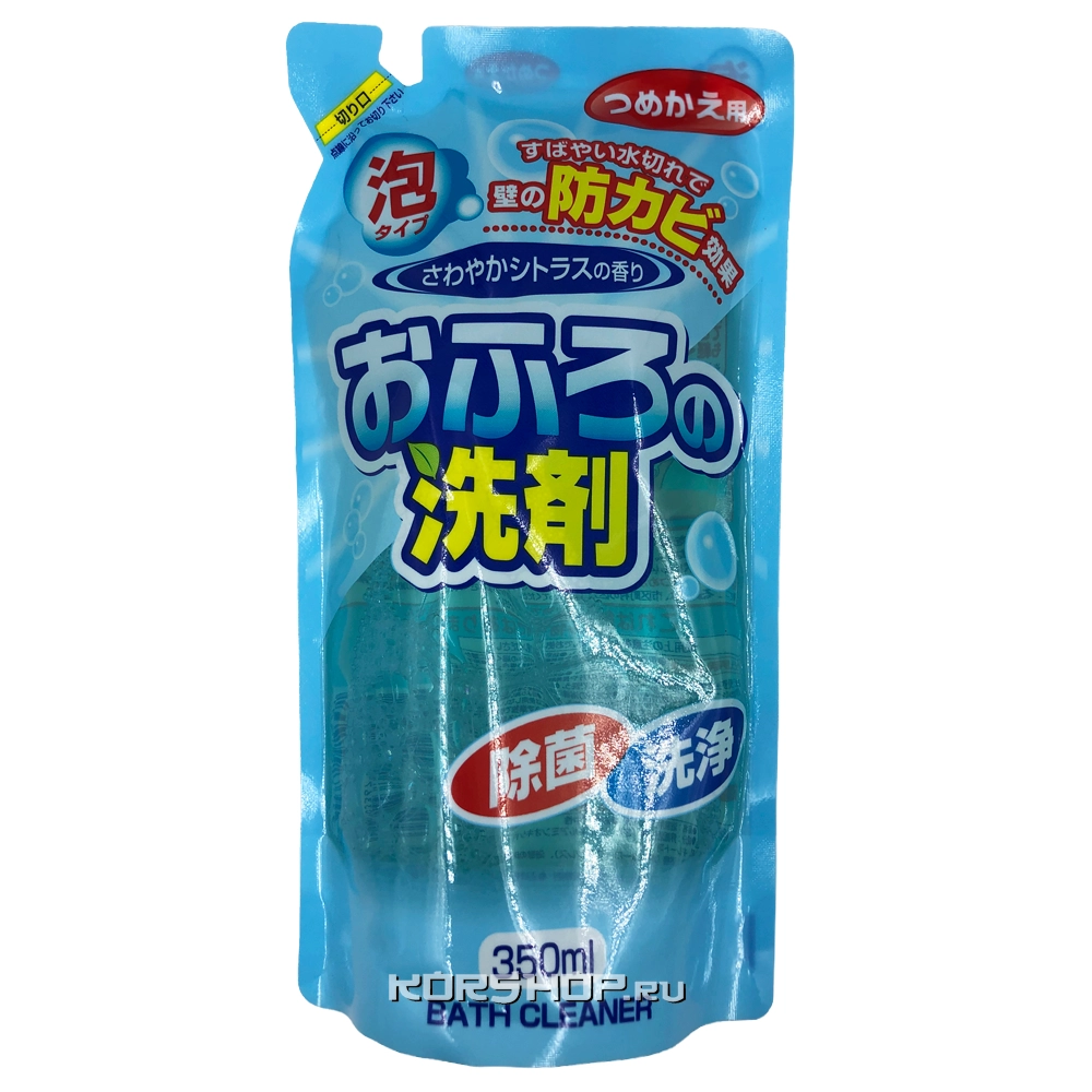 Пеномоющее средство для ванны Антиплесень Цитрусовый Bath Cleaner Rocket Soap (запасной блок), Япония, 350 мл Пеномоющее средство для ванны Антиплесень Цитрусовый Bath Cleaner Rocket Soap (запасной блок), Япония, 350 мл