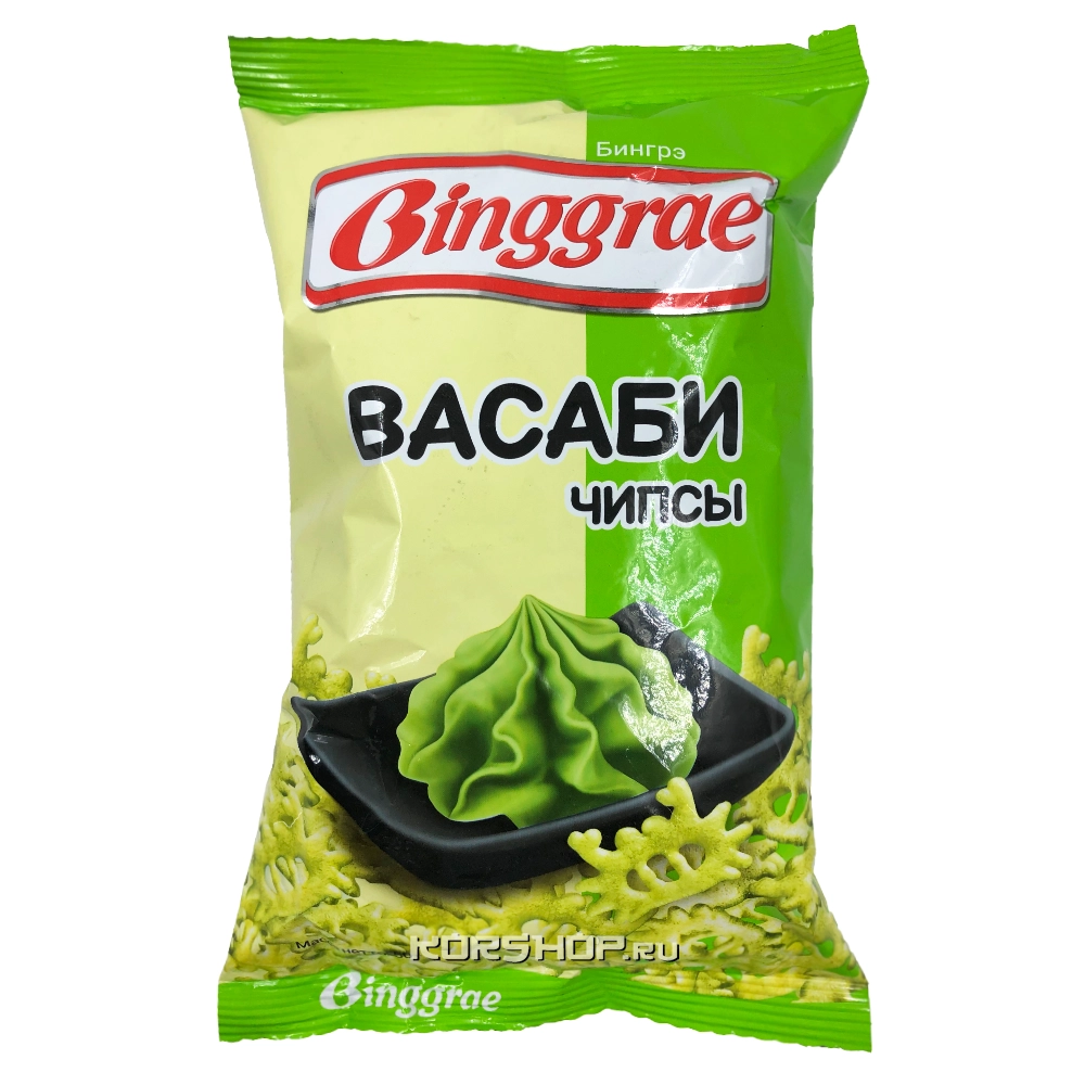 Чипсы со вкусом васаби Binggrae (Бингрэ), 40 г Чипсы со вкусом васаби Binggrae (Бингрэ), 40 г