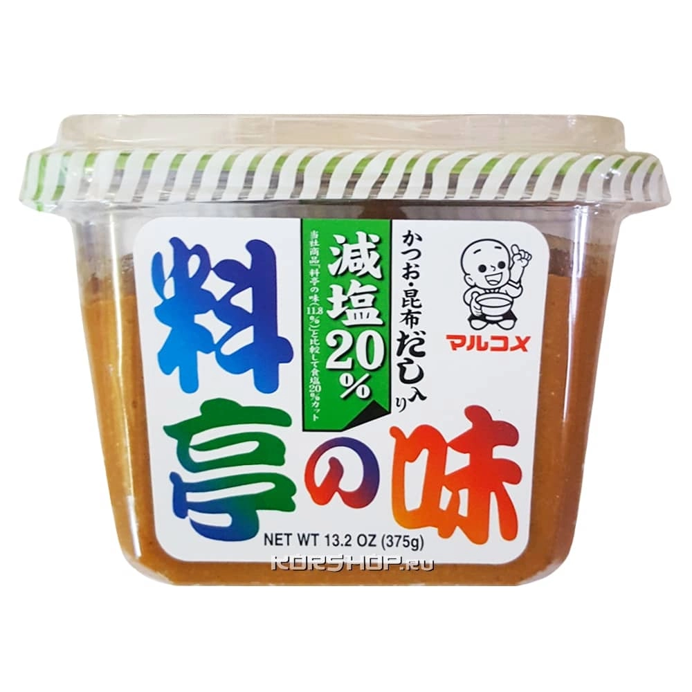 Мисо-паста с пониженным содержанием соли Marukome, Япония, 375 г