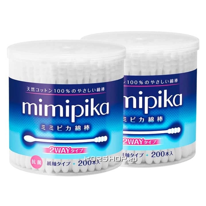Ватные палочки для ушей MimiPika (200 шт), Япония