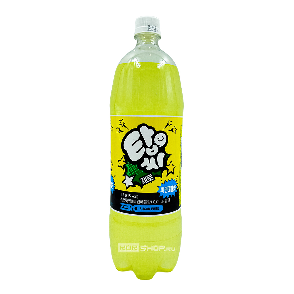 Напиток б/а газированный без сахара со вкусом ананаса (Pineapple Sugar Free) Топси (TopCi) Ilhwa, Корея, 1,5 л