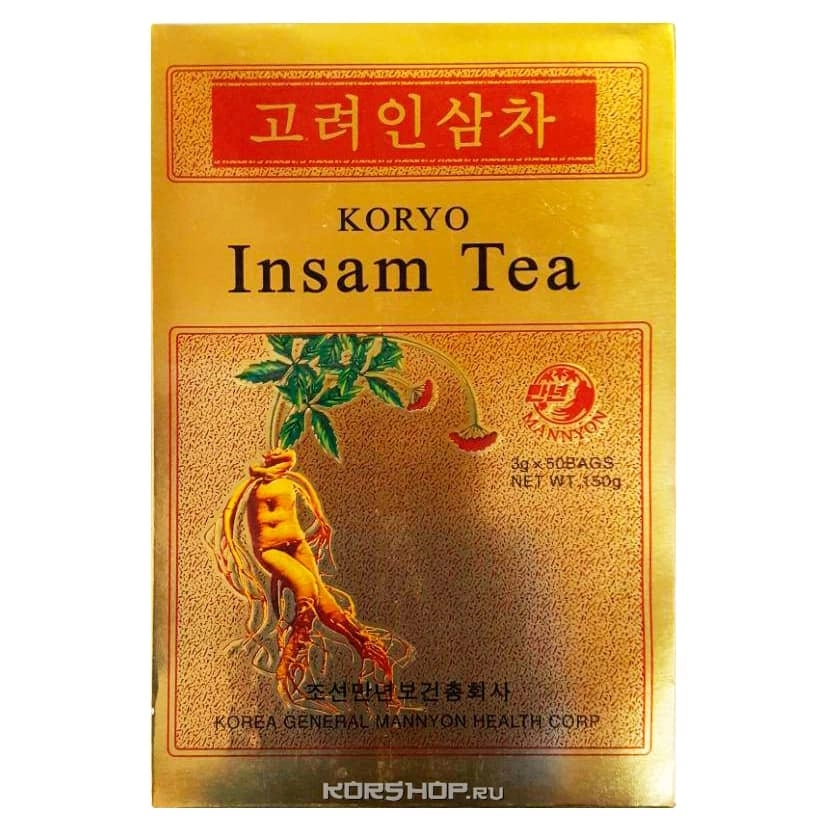 Чай из 6-летнего корейского женьшеня, Корея, 150 г (3 г*50 шт)