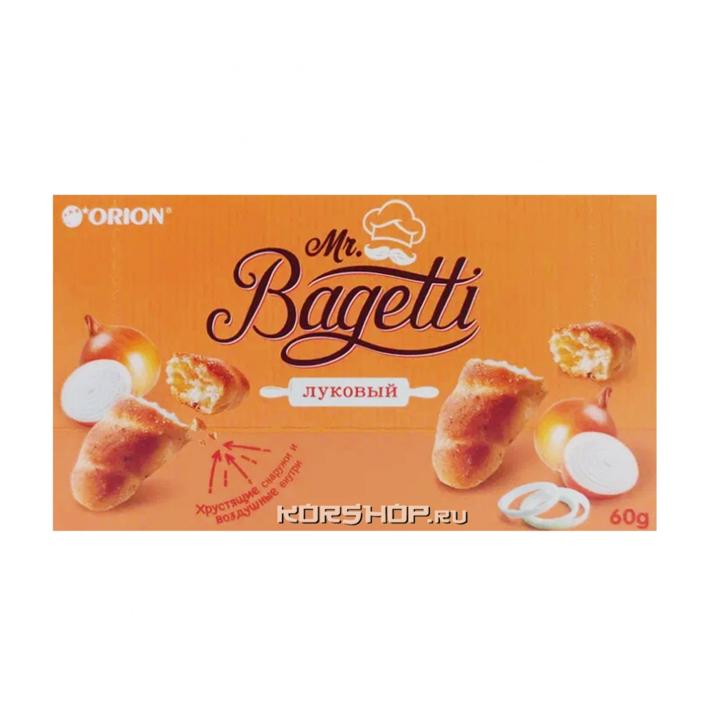 Затяжное печенье Луковый Багетти Mr. Bagetti Onion Orion, 60 г