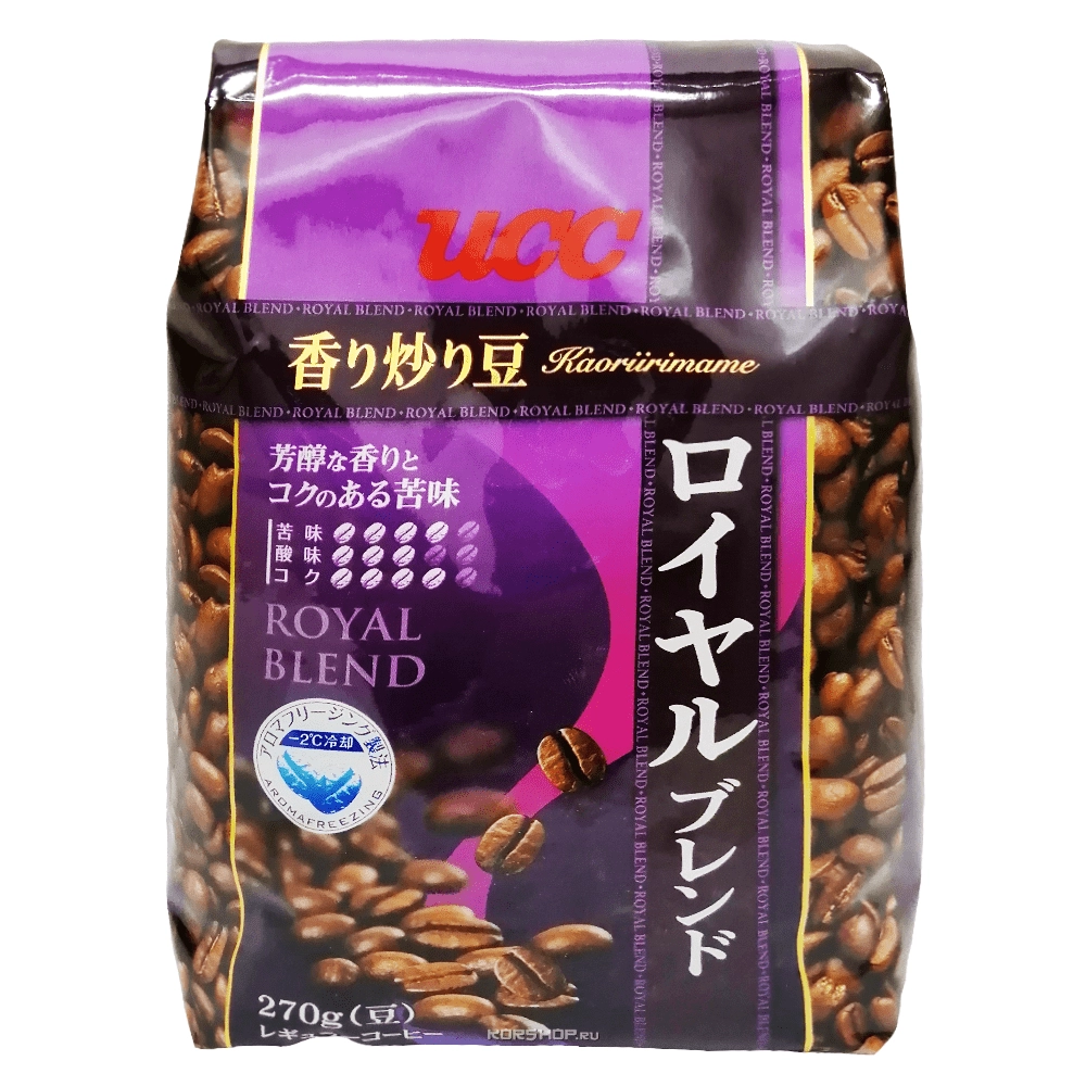 Натуральный жареный кофе в зернах Роял Бленд Каори Ирим Эйм UCC, Япония, 270 г Натуральный жареный кофе в зернах Роял Бленд Каори Ирим Эйм UCC, Япония, 270 г
